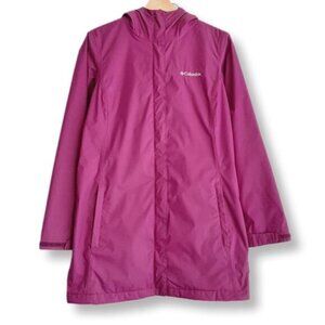 COLUMBIA | Omni-Tech Waterproof Breathable Long Jacket w/ Hood Windbreaker Sz S